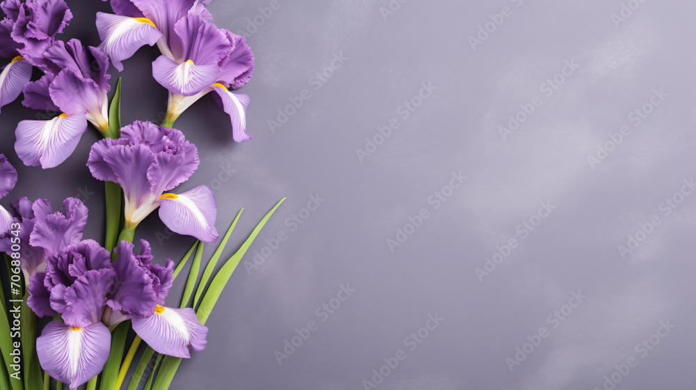 Beautiful Iris Flowers Mothers day concept