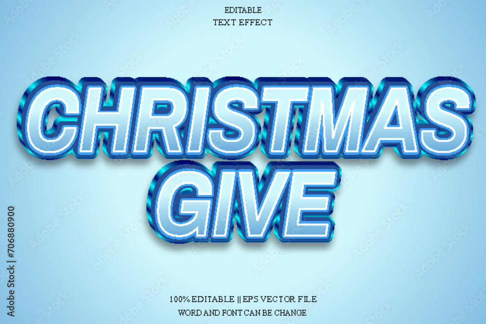 © Resist - Christmas Give Editable Text Effect Emboss Gradient Style © Resist - Christmas Give Editable Text Effect Emboss Gradient Style
