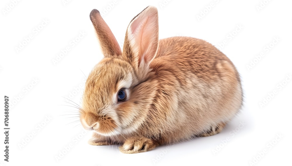 A rabbit against white background A rabbit against white background