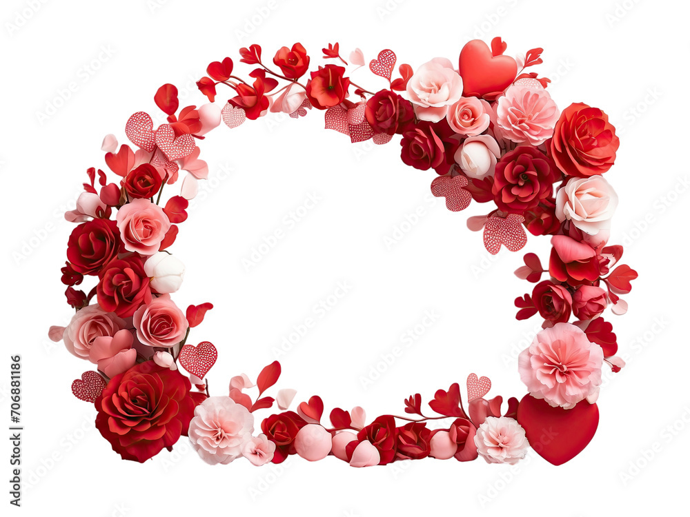 Valentine decoration isolated on a Transparent