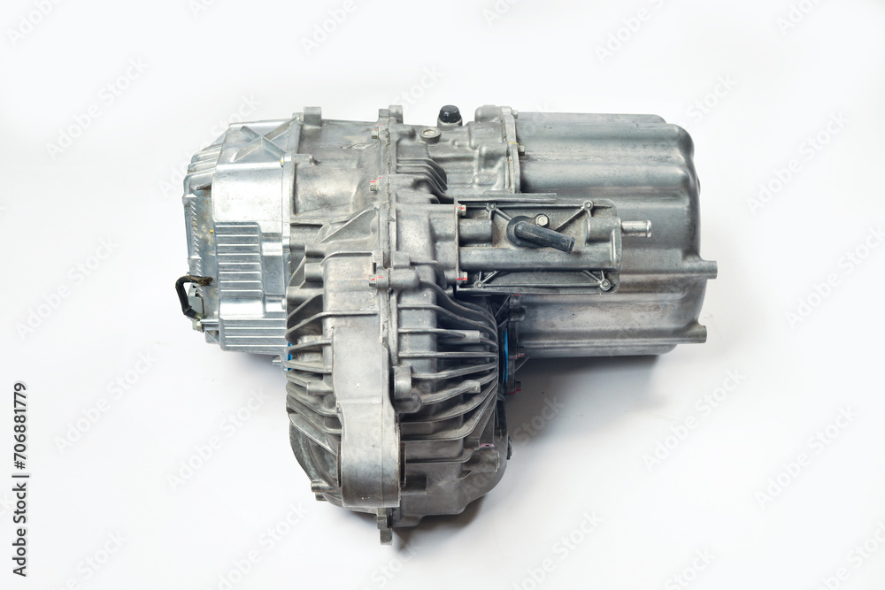 An electric motor isolated in white.