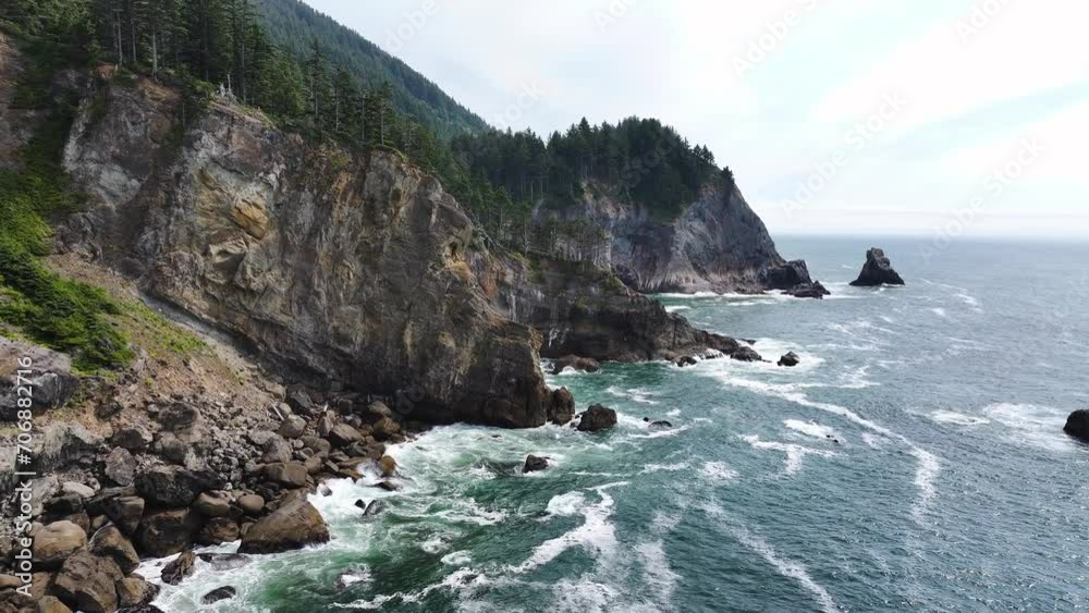 Epic Aerial of Mountains and Ocean Epic Aerial of Mountains and Ocean