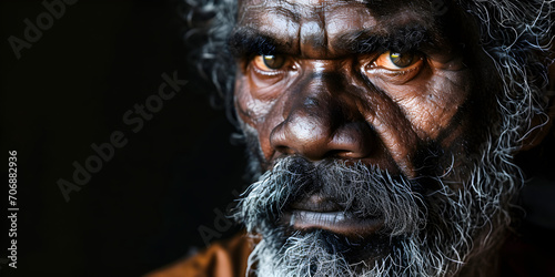 studio portrait of an Aboriginal man photo