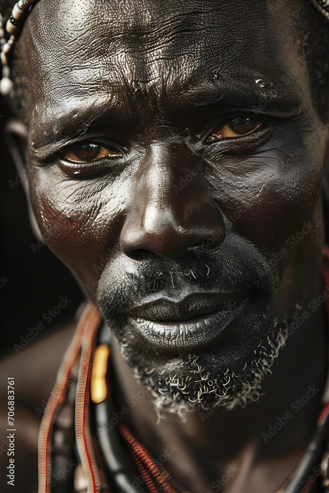 studio portrait of tribal man studio portrait of tribal man