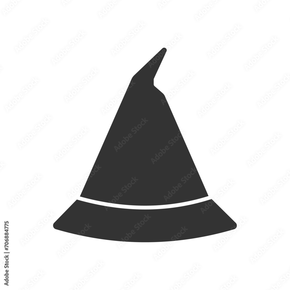 Fototapeta premium Halloween witch hat icon vector design