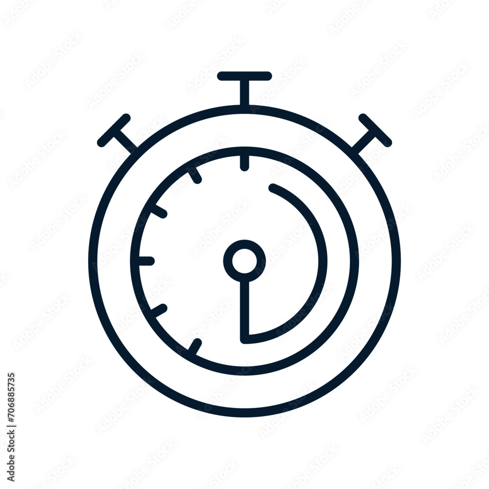 Timer. Waiting time concept. Vector linear icon isolated on white background. Timer. Waiting time concept. Vector linear icon isolated on white background.