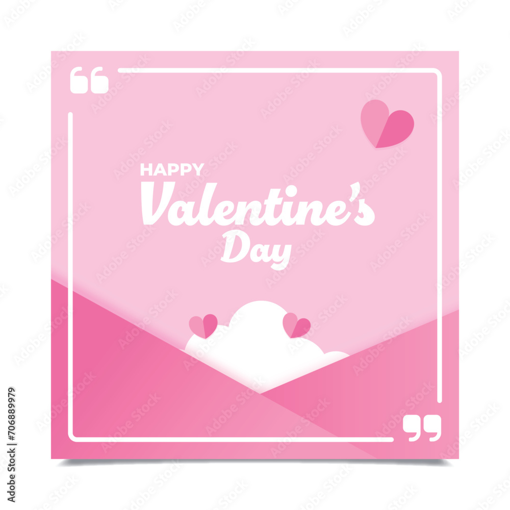 Happy Valentine's Day Square Social media post Designs Card Templates for Valentines Day