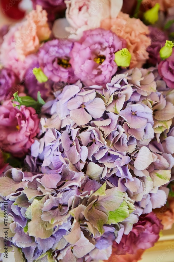 Fototapeta premium The composition is made by florists from fresh flowers