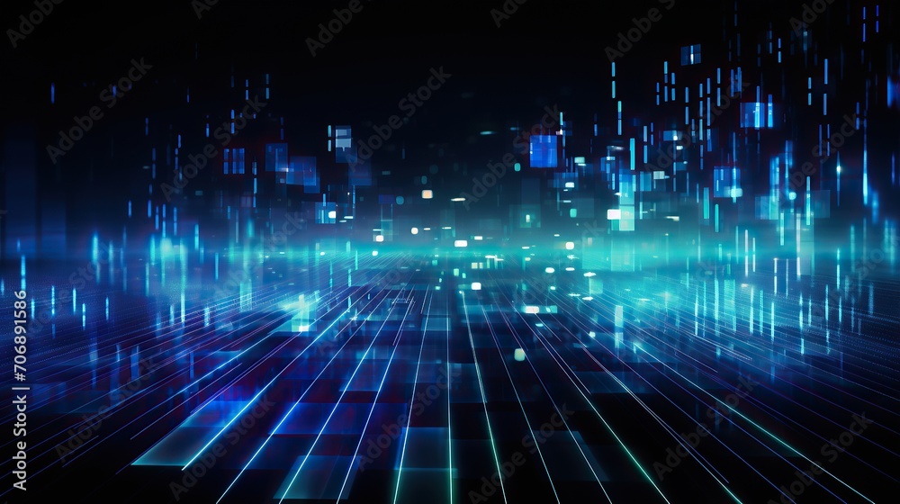 futuristic big data information technology. digital matrix background.Motion graphics, server, internet, high speed.future technology concept