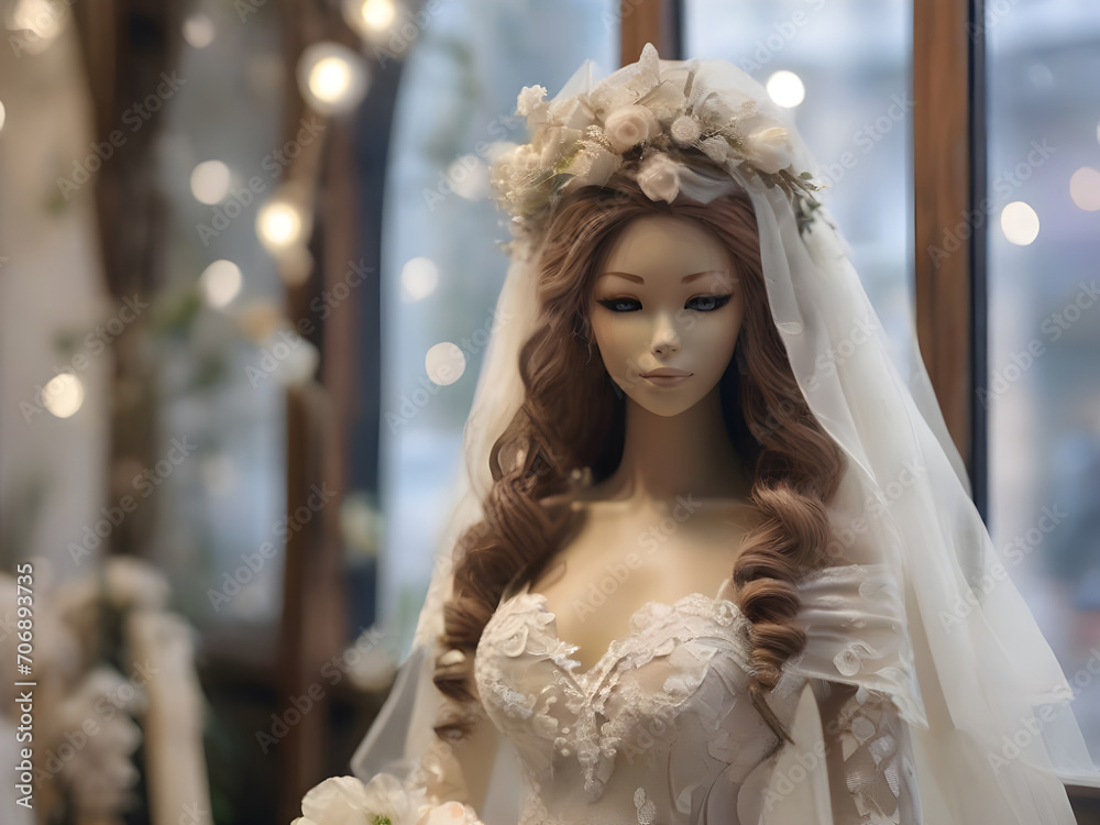 bride mannequin in a wedding studio bride mannequin in a wedding studio