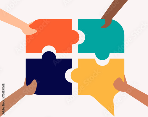 Inclusive opinion sharing feedback communication approach illustration