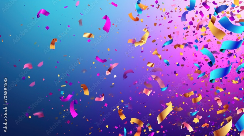 vector happy birthday confetti burst celebration card design 