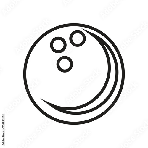 bowling ball vector icon line template