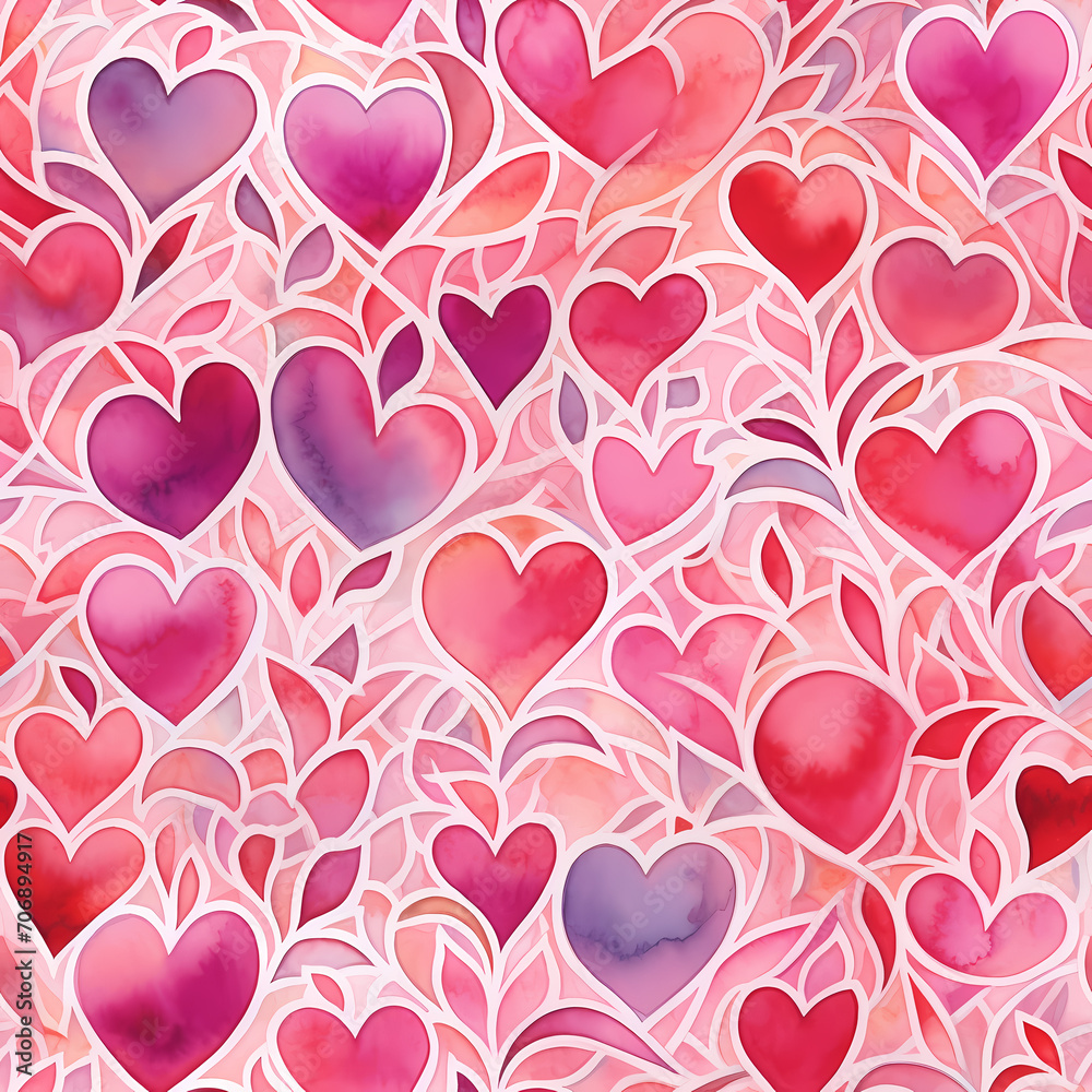 Intricate Watercolor Hearts Intricate Watercolor Hearts