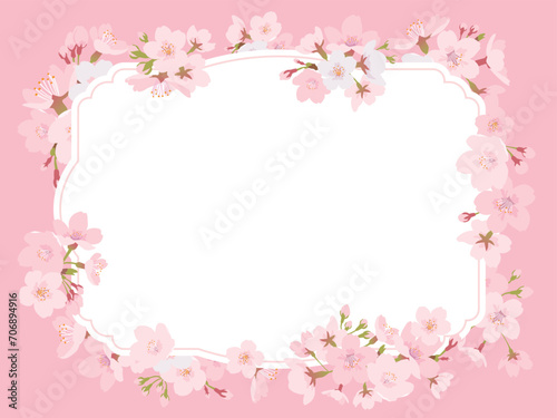 桜のフレーム素材