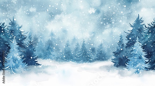 watercolor winter background  © Emil