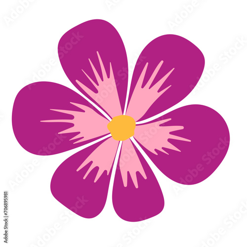 Flat flower bud element for beautiful design. Simple form. Vector drawing.
