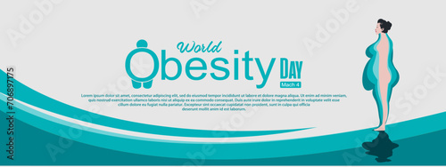 Vector illustration of World Obesity Day. photo