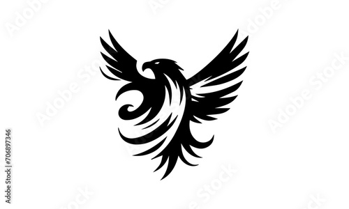minimal phoenix logo   minimal phoenix logo   black and white logo