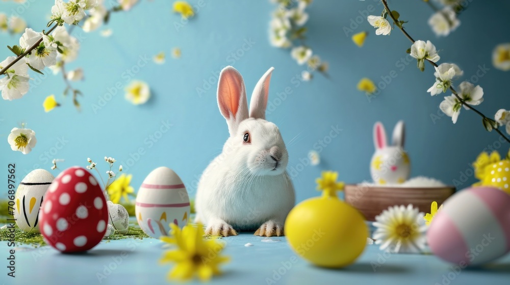 Obraz premium easter poster template with large copy space for text