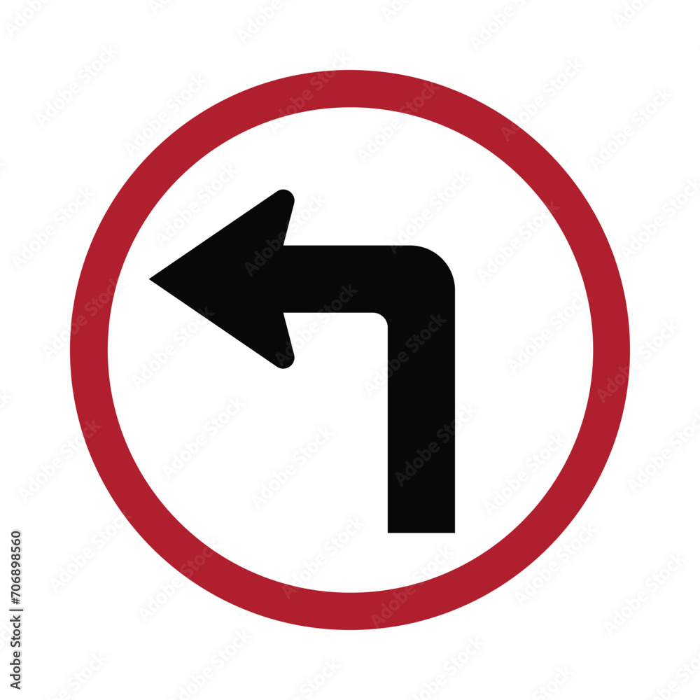 Enhance your project with our Turn Left Traffic Sign icon. Ideal for web, app, and print designs. Communicate clear directions effortlessly Enhance your project with our Turn Left Traffic Sign icon. Ideal for web, app, and print designs. Communicate clear directions effortlessly