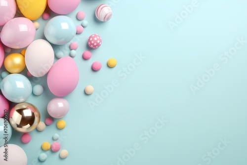 easter egg in pastel color background