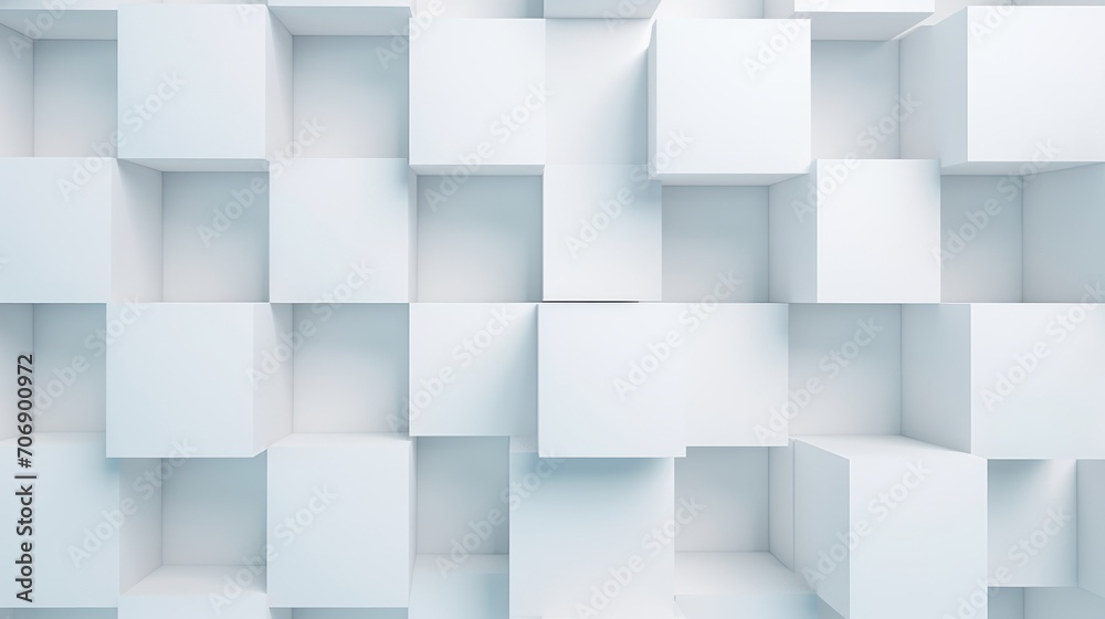 Abstract geometric background with cubes. 3d rendering, 3d illustration. Generative AI
