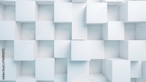 Abstract geometric background with cubes. 3d rendering, 3d illustration. Generative AI