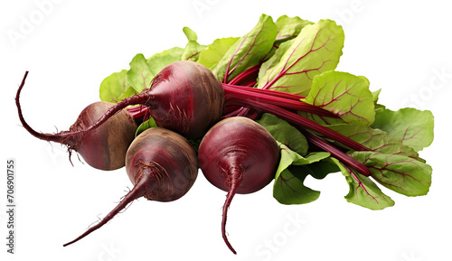 Fresh beets with leaves, cut out