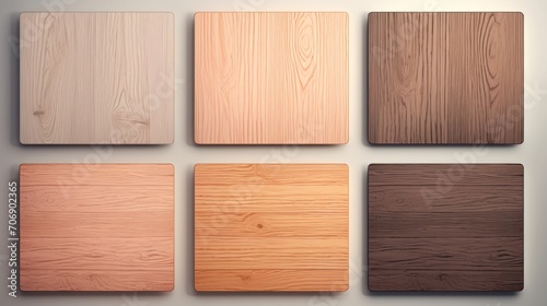 Set of wooden boards. illustration. Eps 10. Wooden background. Generative AI
