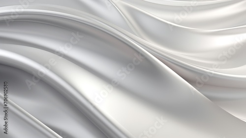 abstract background with smooth wavy silk or satin texture. 3d render illustration Generative AI