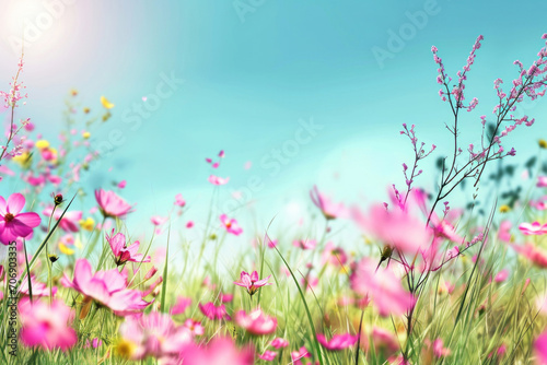spring poster template with large copy space for text
