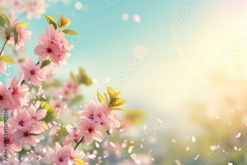 spring poster template with large copy space for text