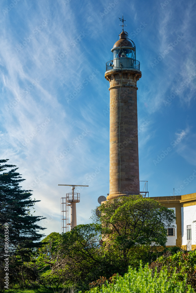 Punta carnero lighthouse in the bay of Algeciras in Cadiz - Spain.