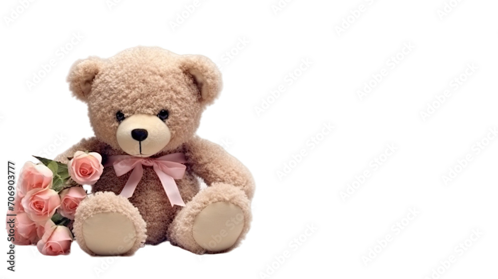 Teddy Day isolated on transparent background, Generative ai.