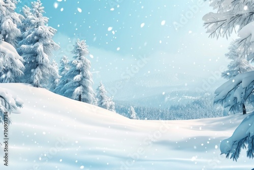 winter poster template with large copy space for text