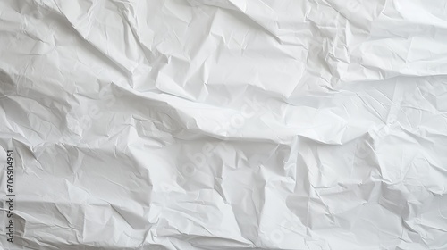 White crumpled paper texture background. Crumpled paper background. Generative AI