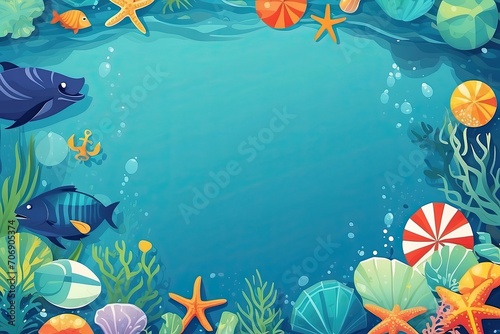 Greeting Card Background Template Illustration With Copy Space