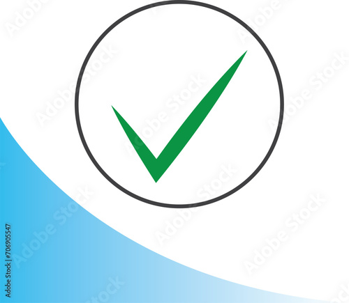 Check icon. green tick mark