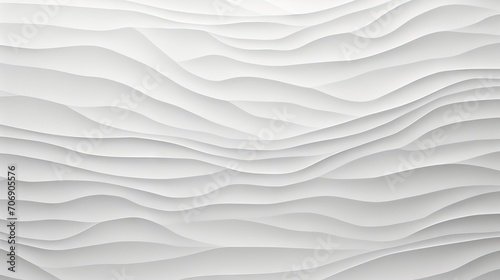 White abstract background with smooth wavy lines. Illustration. Generative AI