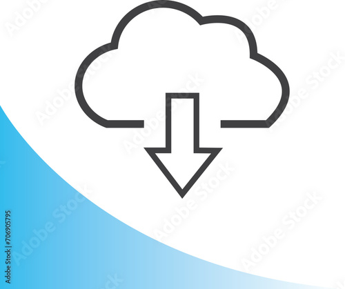 Internet download icon. Cloud icon