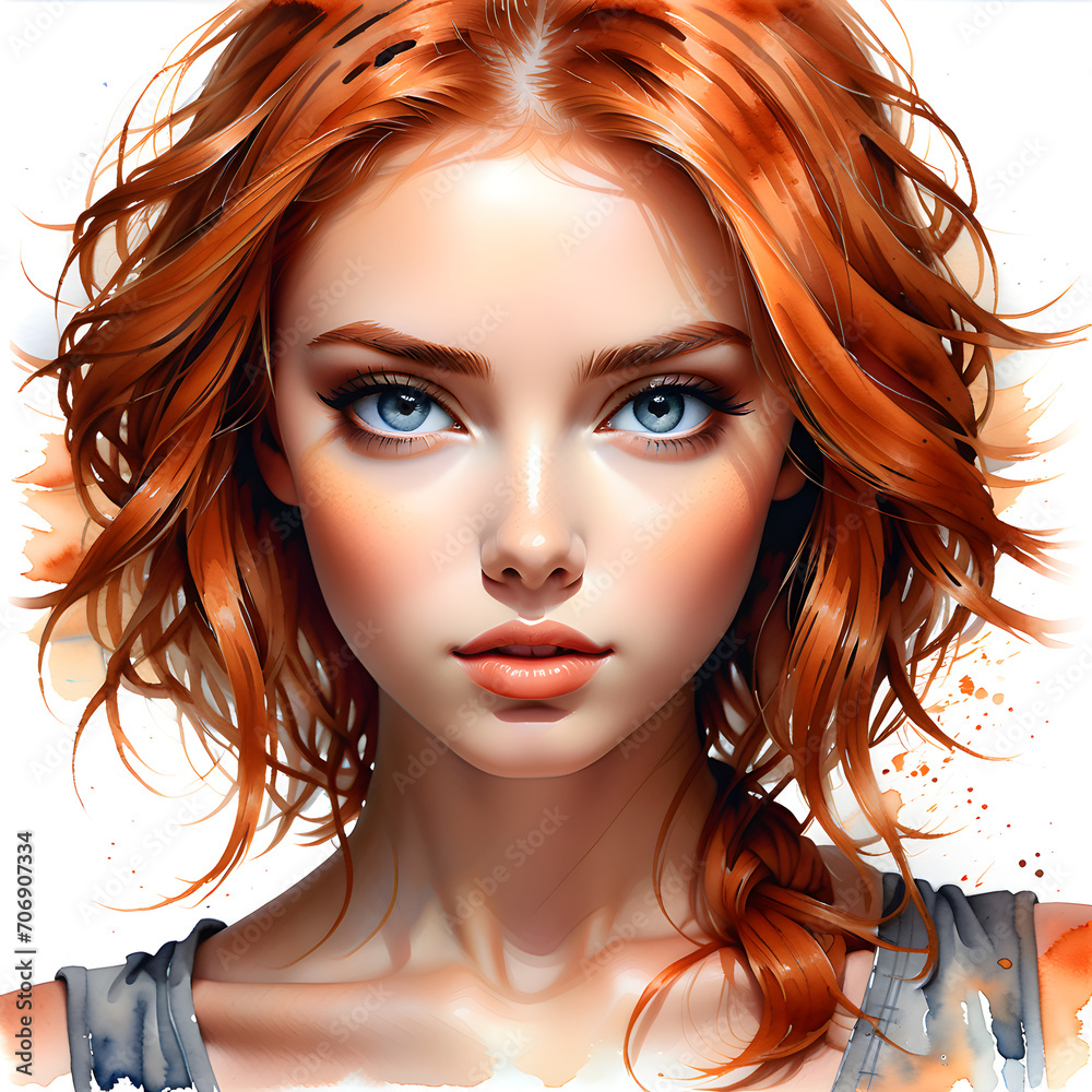 Fototapeta premium Striking Elegance Unveiled: A Captivating Showcase of Diverse Hairstyles Adorning Beautiful Women.(Generative AI)