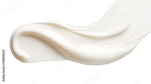 smear of cream texture on transparent background photo