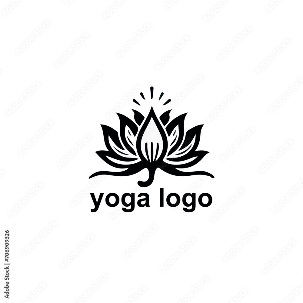Vector yoga and wellness logo branding identity corporate vector design