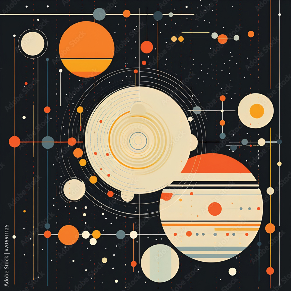 Obraz premium Abstract pattern design different shape