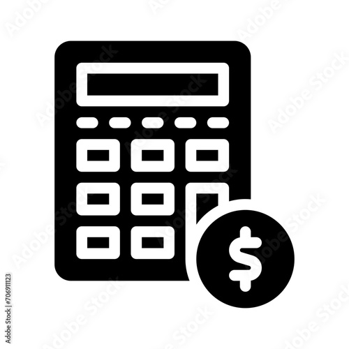 calculator glyph icon