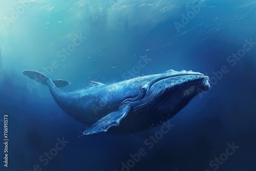 Blue whale illustration photo