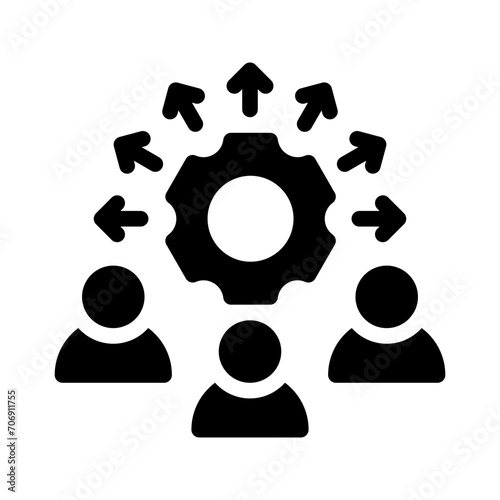 outsourcing glyph icon photo