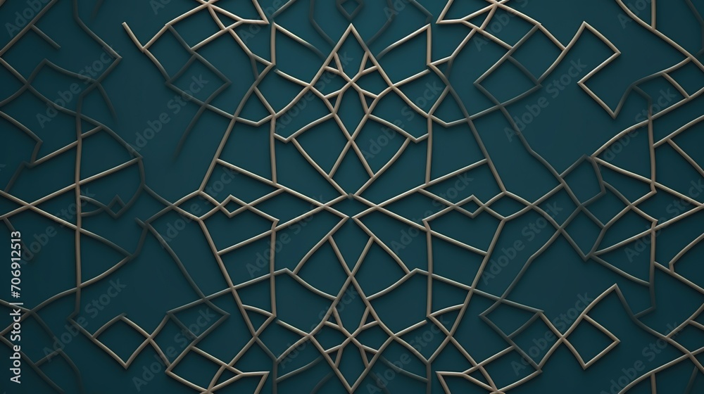 Background with arabic pattern. Geometric kaleidoscope pattern. - obrazy, fototapety, plakaty 