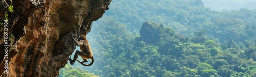 Climbing monkey.  Banner photo